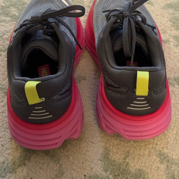 Hoka Women's Gray and Pink Running Shoes Hoka - Picture 4 of 10